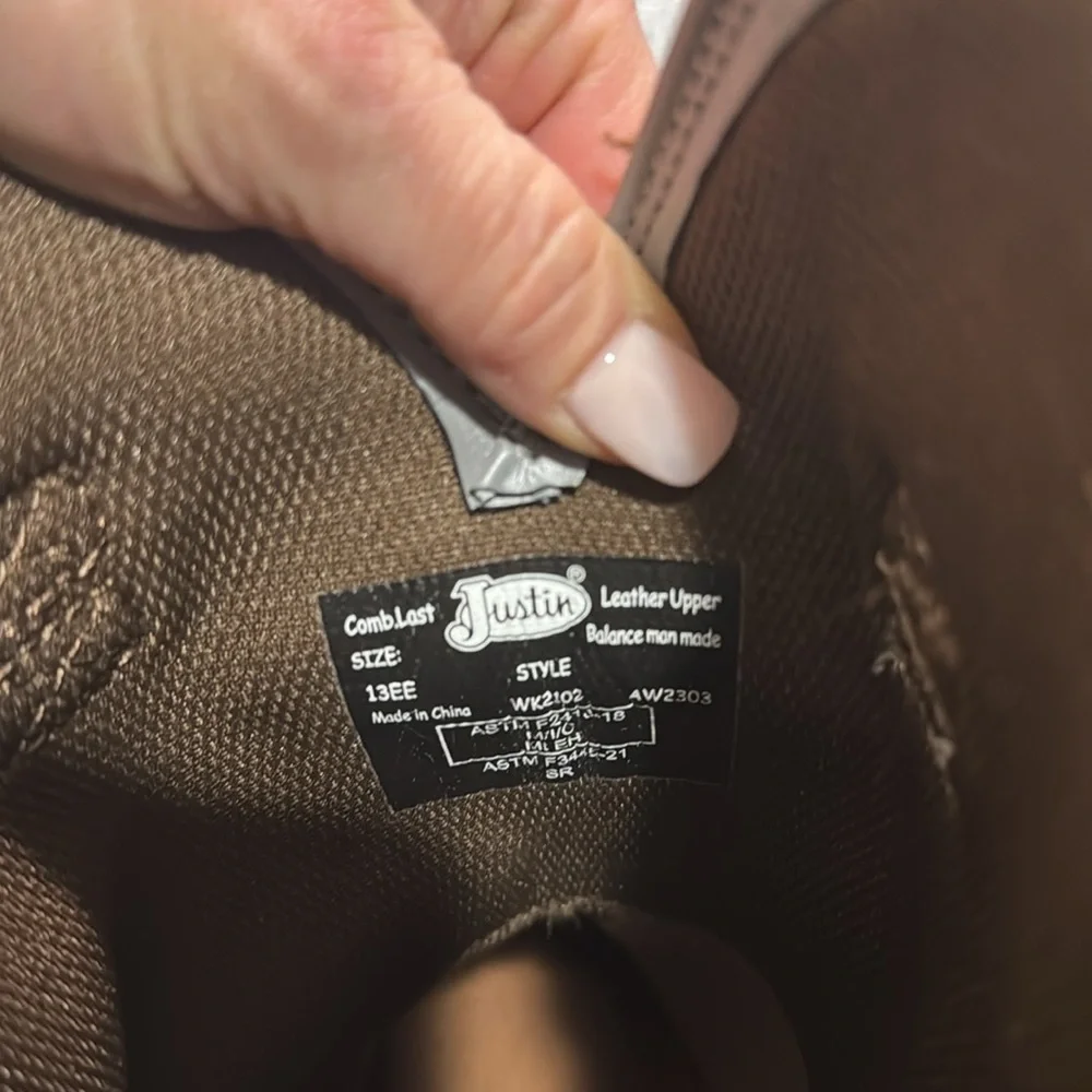 Justin Steel Toe Work Boot - Picture 7 of 10